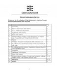 thumbnail of Essex County Council School Admission Scheme
