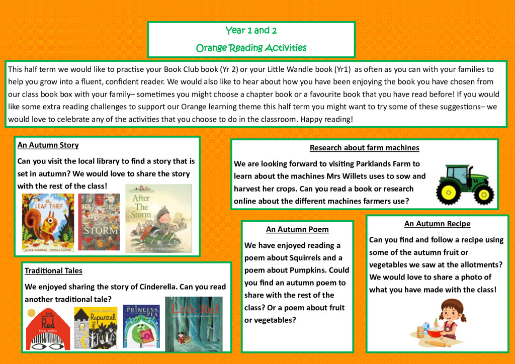 thumbnail of Year 1 and 2 Orange Reading Activities